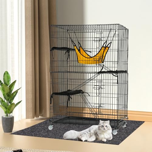 Large Bird Cage Mat, Under Pet Cage Mat, Absorbent/Waterproof Felt Pad for Bird Cages, Reptile Aquariums, Dog Kennels, with Non-Slip Backing for Hard Floors and Surfaces (30 x 36 inch) - size: 36.0"L x 30.0"W x 0.8"H