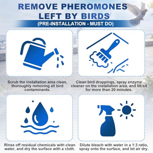 Qinyoung 100 Pack Bird Repellent Gel Trays (Gel Not Included) Clear PET Plastic Dishes with Holographic Reflectors for Outdoor Bird Deterrent, No Mess Application for Roof, Ledges, Beams, Signs