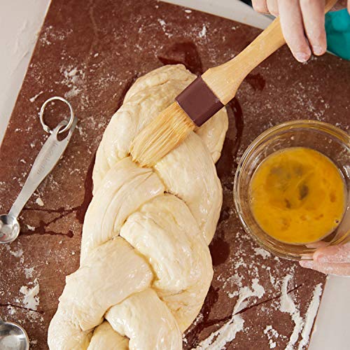 Boao 4 Pcs Pastry Brush, Natural Bristle Basting Brush for Cooking and Baking, BBQ Brushes for Butter, Baster, Oil, Egg, Sauce, Turkey, Grilling, Marinade and Kitchen Food(1 Inch, 1 1/2 Inch) - size: 1 Inch, 1 1/2 Inch