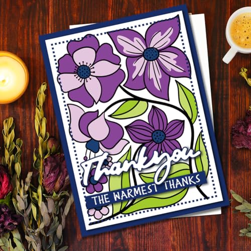 Bohemian Plants Stamps and Cutting Dies Set with Reusable Wall Painting Template for Card Making Boho Flowers Silicone Stamps Floral Leaves Die Cuts Stencils for DIY Craft Scrap-Booking Decor - style: Bohemian Plants