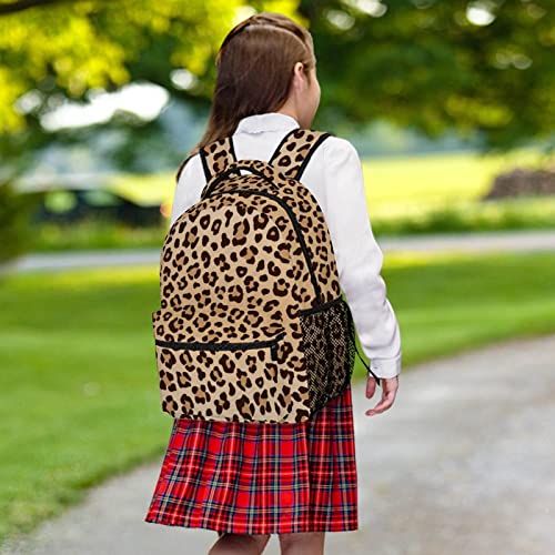 Fiokroo Leopard Backpack School Bag For Students Teens Men Women Laptop Backpacks Travel Daypack Bag With Multiple Pockets - color: Leopard Print#01