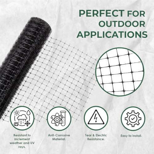 OldMacDonald Deer and Animal Fence Barrier Netting (55gr/sq m.) 7.5' x 330' (2.3m x 100m) (mesh 19x19mm) - Folded for Shipping - size: 7.5' x 330' (2.3m x 100m) (mesh 19x19mm)