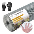 Hardware Cloth 1/2 inch 48 x 100ft Chicken Wire Fence with Gloves | Hot Dipped Galvanized After Welding Garden Plant Supports Welded Metal Chicken Wire Fence Poultry Animal Netting Cage Screen - size: 1/2in 48in x 100ft+Gloves