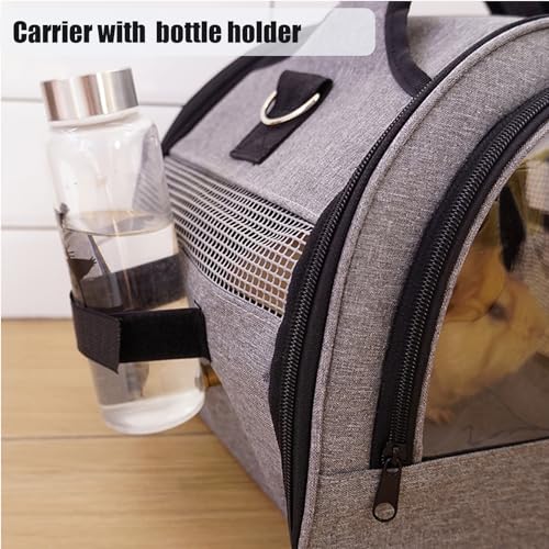 Bunny Carrier, Portable Small Pet Bag with Water Bottle Holder | Breathable carrier, lightweight, leak-proof liner, vet appointments& outdoor trips, fits rabbits, guinea pigs, bearded dragon - size: Large