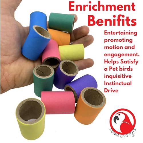 2108 Pk12 1-Inch Tube Bagels Foot Talon Craft Part Parrot Cage Toy, Parakeet, Conure, Parrotlet, and Similar Breed Sizes
