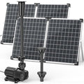 100W Solar Water Fountain Pump, 1200GPH Adjustable Flow & Dry-Run Protection Pond Pump, Dual Solar Panels, 3 Spray Nozzles, Solar Fountain Pump Kit for Outdoor Ponds, Water Garden P1100 - size: 100W