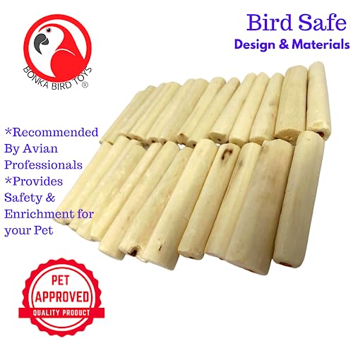 Bonka Bird Toys 2942 Pk24 Mini Sola Sticks Foot Talon Craft Part Bird Toys Cockatiel Parakeet Conure and Similar