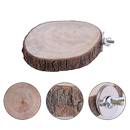 8Pcs Natural Wood Bird Perch Stand, Parrot Perch Branch & Platform for Cage | Wooden Fork Perch and Stick Accessories for Parrotlets Budgies Cockatiels Parakeets Lovebirds Cage