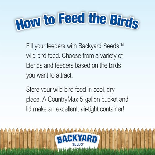 Backyard Seeds Finch & Small Songbird Frenzy 40lbs - Premium Nyjer Thistle Seed Blend for Finch Feeders, Small Bag of Wild Bird Food - size: 40 Pound (Pack of 1), style: Finch Frenzy