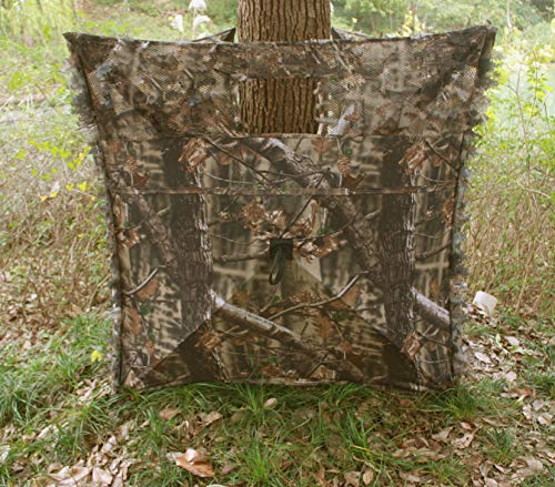 AUSCAMOTEK Pop Up Ground Blind for Deer Duck Turkey Hunting Portable Quick Setup Lightweight Green/Brown/Dry Grass Ground Peg Included - color: Brown Leave