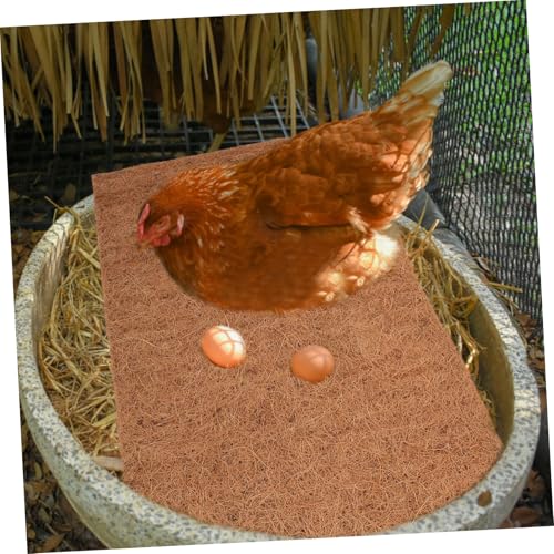4pcs Chicken Coop Bedding Nest Pads Reusable Natural Coconut Liners for Nesting Boxes Soft and Easy to Clean Pads for Cozy Nesting and Comfort of Chickens