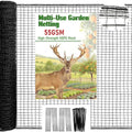 4 x 75ft Deer Fence Netting, Heavy Duty Plastic Mesh Fence Deer Netting, 55GSM Deer Fence for Garden, Reinforced Edges Anti Bird Netting Mesh for Trees Vegetable Raised Bed(55GSM, 4 x 75ft) - size: 4 X 75ft