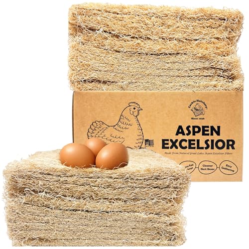 Laying Hen Nest Box Pads Made in USA from Sustainable Aspen Exceslior - 13x13 Nesting Box Liners (10 Pack) - size: 10 Pack