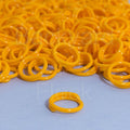 100 Pack Spiral Chicken Poultry Leg Bands Rings - #11 11/16" size - Yellow Color