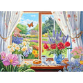 300 Pieces Puzzle for Adults, Garden and Afternoon Tea Jigsaw Puzzles - style: Window and Garden