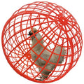 3 PCS 19.6" Movable Ball-Shaped Animals & Poultry Cages,Pet Safe Walking Net, Farm Courtyard Outdoor Accessible Rolling Rabbit Duck Hutch Chicken Coop,Preventing Dog Bites Trampled by Horse - color: Red(3 PCS)
