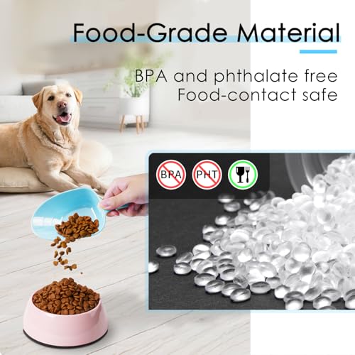 Melamine Pet Food Measuring Scoop, 1 Cup 1/2 Cup 1/4 Cup with Clear Measurement Lines for Dog, Cat, Bird, and Rabbit, Durable, Ergonomic Handle, Dishwasher safe-Baby Blue & Baby Pink - color: Baby Blue, Baby Pink