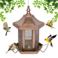 Metal Bird Feeder for Outdoors Hanging, Hexagon Bird Feeders for Garden Yard, 3LB Wild Birdfeeder Squirrel Proof for Outside