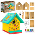 Jr Bird House Kit, DIY Cedar Wood Birdhouse for Outdoors with Paint | Fun for Kids & Adults, Bird House Making Kit for All Ages (1-Pack)