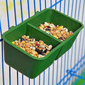 Litewoo Bird Food Water Feeder Parrot Seed Bowl for Cage (3.9inch 2 in 1) | 3.54x1.38x1.97 in, BPA-free plastic, with hooks, easy to clean, prevents tipping and mess, for small bird/parakeet /cage - size: 3.9inch 2 in 1