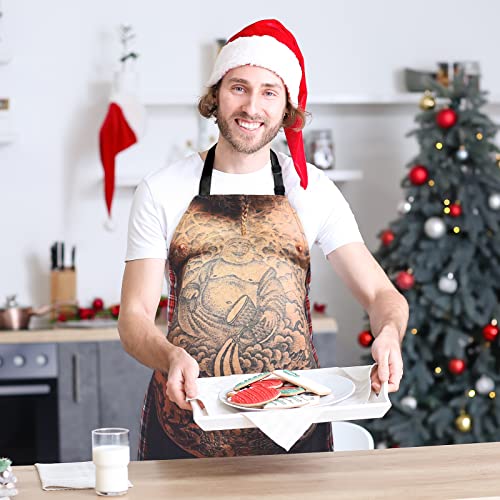 Funny Men Cooking Grilling Aprons Muscles Guy BBQ Funny Gag Gifts for Christmas, White Elephant Gift Exchange (Muscleman, One Size) - color: Muscleman