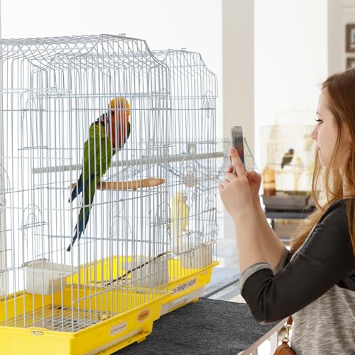 Nuanchu Large Bird Cage Mat, 48 x 48 Inch Under Pet Cage Mat, Absorbent/Waterproof Felt Pad for Bird Cages, Reptile Aquariums, Dog Kennels, with Non-Slip Backing for Hard Floors and Surfaces - size: 48.0"L x 48.0"W x 0.4"H