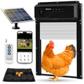 Automatic Chicken Coop Door Solar Powered with Nesting Pad - Waterproof Chicken Door with Timer, HD Camera, Anti-Pinch Protection, Mobile App & Remote Control, Alarm System, Mic & Speaker