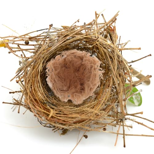POPETPOP Natural Mixing Bird Nesting Material, Birds Nest Cages Bedding Substrate for Finch Budgie Hummingbird Parakeet - for Building & Hideouts, 40g/1.4 oz