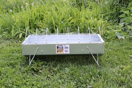Little Giant® Duck Feeder - Galvanized Steel with Feed Saver Grid - Heavy Duty Metal Feeder Designed for Ducks - Made in USA (40 Inch) - size: 40 Inch