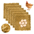 Hamiledyi 12"x12" Chicken Nesting Pads 6Pcs Washable Chicken Coop Bedding Laying Artificial Grass Rug Carpet Synthetic Turf Mat Garden Lawn Indoor/Outdoor Bedding for Chicken Hen Small Pets(Brown) - size: 6 Pcs Brown