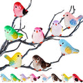 Skylety 16 Pieces Miniature Bird Figurines Dollhouse Simulation Decorative Bird Figures Cute Animal Model for Garden, Miniatures Moss Decoration, Micro Landscape