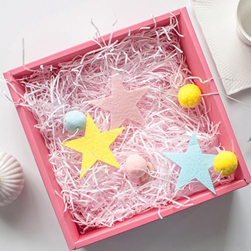 PEVOGON Easter Grass Bulk Filler Paper Shreds for Easter Basket Gift Packaging Filling Egg Stuffer Party Supplies(Pale Pink) - color: Pale Pink