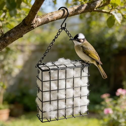 Bird Nesting Material Holder, Handmade Fiber Bird Nesting Material, Refillable Bird Shelter, Outdoor Bird Nesting and Resting Spot, Gift for Animal and Bird Enthusiasts (3 Set) - color: 3 set