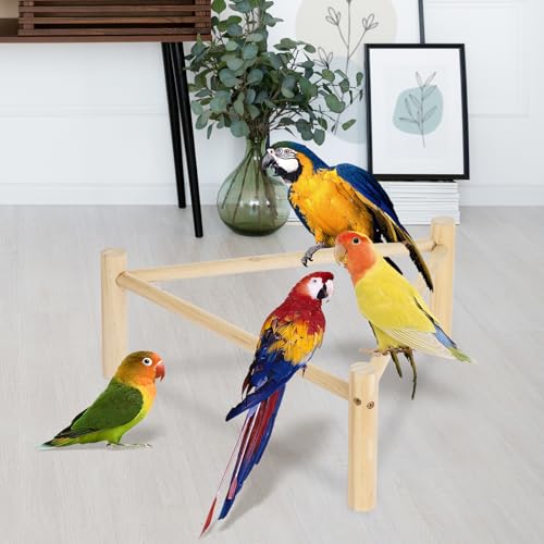 Chicken Perch for Coop & Brooder, Pine Wooden Chicken Roosting Bars (2 PCS) | Chicken Toys for Coop Accessories, Triangular Chick Perch for Parrots Birds, Natural Poultry Stand, Chicken Nesting Support - size: 2 Pcs