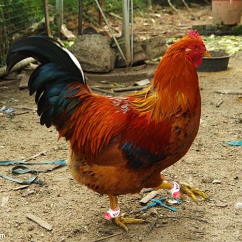 Gamefowl Rooster Supplies, Chickens Supplies Poultry Care Supplies Blue Fighting Protection (4 pecs) - color: Blue