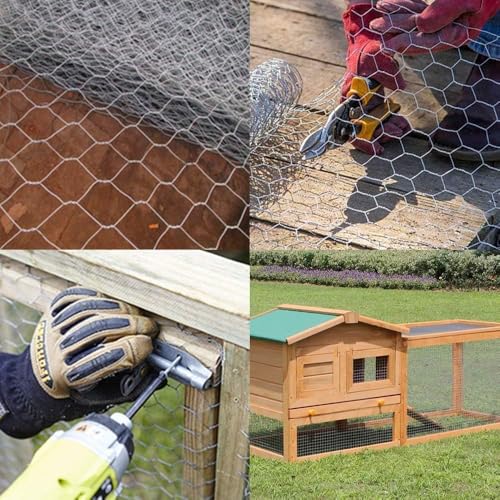 Amagabeli Chicken Wire Fencing Poultry Wire Netting 36inch x 50ft 2 Inch Hexagonal Galvanized Mesh Garden Fence Animal Barrier for Garden Protection Craft Rabbit Cage Dog Roll Chicken Coop Accessories - size: 2" 36"x50'