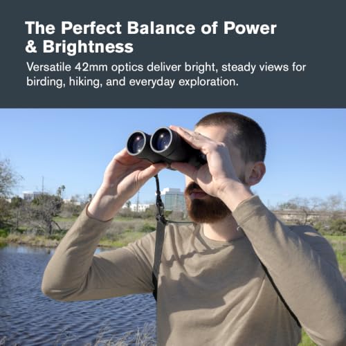 Celestron TrailSeeker ED 10x42 Binoculars for Wildlife Viewing – ED Glass | ED Glass for Sharp Detail, Phase & Dielectric-Coated BaK-4 Prisms, Fully Broadband Multi-Coated, Magnesium Alloy Body - style: TrailSeeker ED 10X42