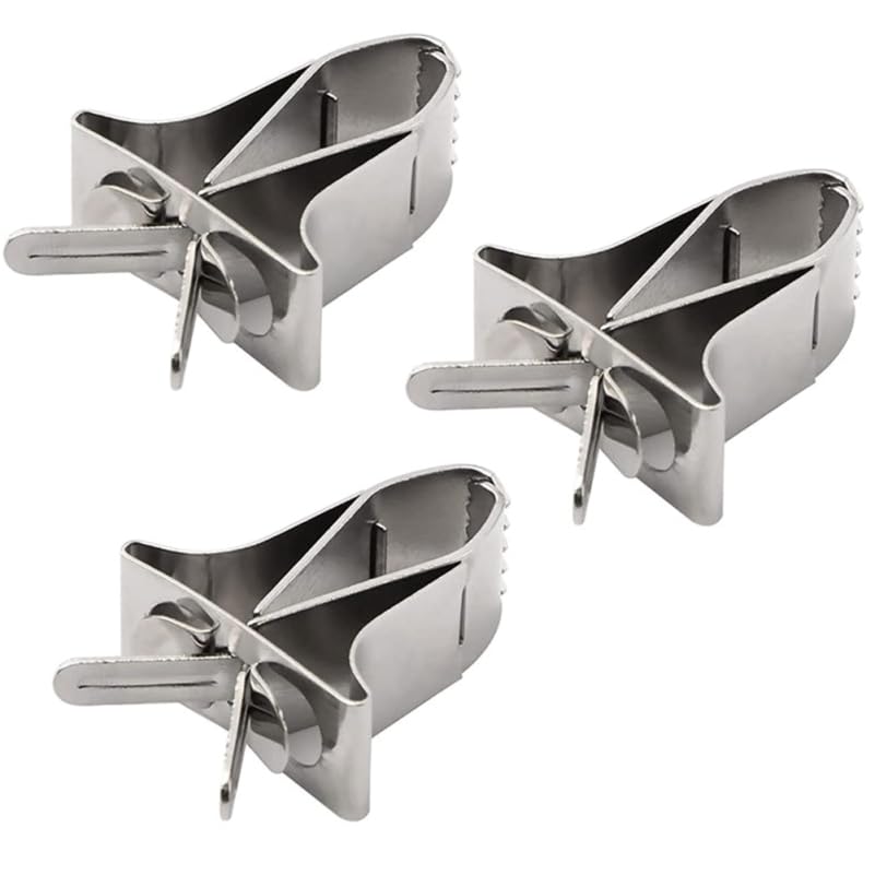 HANABASS 3pcs Bird Cage Food Tongs Vegetable Clips for Parrot Fruit Holding Easy to Use Food Clamps for Bird Feeders Practical Space-Saving Design
