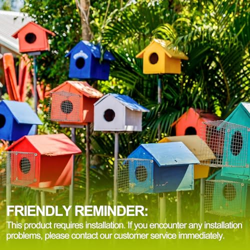 Yaocom 2 Pcs Bluebird House Predator Guards Strong Metal Wire Birdhouse Entrance Protector Guard Bird House Hole Protector Snake Guard for Eastern Bluebird Box