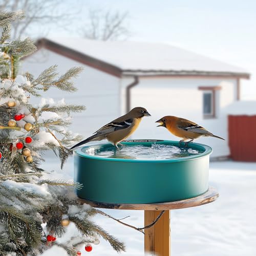 Heated Chicken Waterer, 125OZ Large Capacity Poultry Water Heater for Chicken Coop Hens Turkey Goose Duck Pigeon Poultry Birds Dog Cat Drinker in Winter