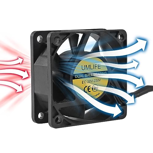 UMLIFE 2PACK 6025 Fan EC Brushless Cooling Fan AC 110V 115V 120V 220V 240V Axial Fan Ball Bearing 60mm x 25mm - color: 60x25mm