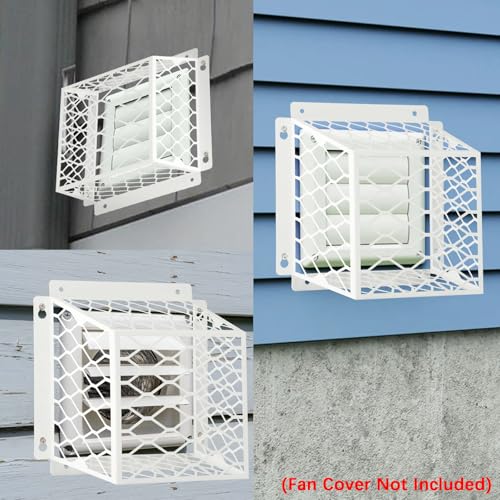 Dryer Vent Bird Guard,Dryer Vent Cover Outside for 3-4 inch Vent Hoods | Universal Outdoor Bird Guard for Dryer Vent & Bathroom Exhaust,Galvanized Steel Bird Cage 7"Lx7"Wx5"H,Prevent Bird From Enter - size: 7"Lx7"Wx5"H, style: White-1PCS
