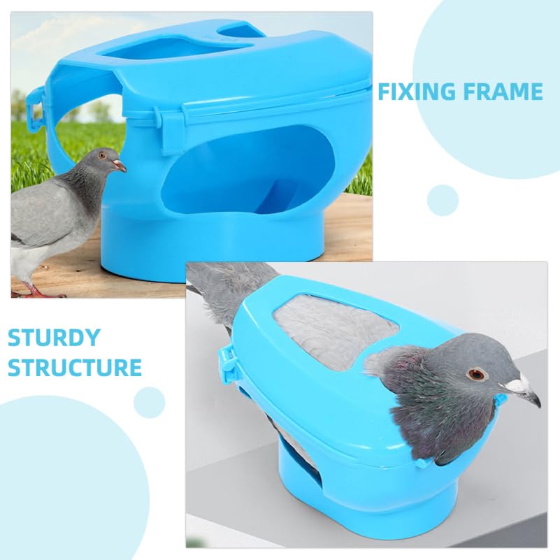 BESTonZON Pigeon Injection Holder 2 Pack Birds Holder Fixed Frame Rack Hollow Out Pigeon Supplies for Medicine Application Easy Install Pet Bird Care
