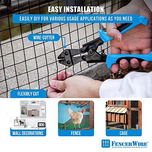 Fencer Wire 16 Gauge Black Vinyl Coated Welded Wire Mesh Size 1 inch by 1 inch (b. 2ft. x 100ft.) - size: b. 2ft. x 100ft.