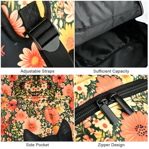 Cat Kids Backpack School Backpack Teens Bookbag for Girls Boys Hiking Camping Travel Sports - color: Cat