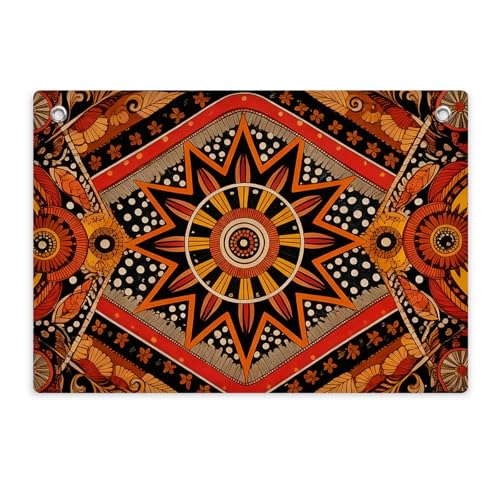 Boho Sunburst Banner Flag Wall Art, Boho Banner Flag Wall Hanging Decor | Mandala Independent Hippie Mandala Cool Wall Tapestry for Bohemian Home Decor Bedroom Living Room Hippie Party Decorations - color: Multi 0661