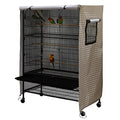 Ymiko Birdcage Cover Universal Windproof Cage Cover with Side Window Light Blocking for Large Bird Cages Hamster Cages Cat Cages Dog Cages (Brown) - color: Brown
