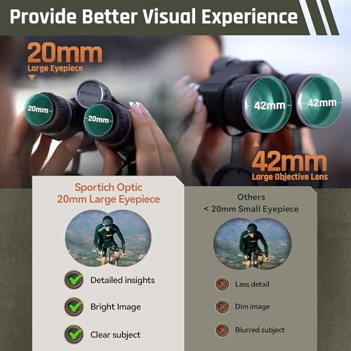 Beyond 10x42 Binoculars with ED Glass, HD Optical System, Waterproof, Fogproof, Tripod Adaptable, Rubber Armor for Outdoor, Bird Watching