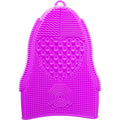 Makeup Brush Cleaner Glove Mat Mitt Silicone Cosmetic Cleaning Scrubber Tool Face Brushes and Eye Brush Washing Pad Light Purple - color: Light Purple