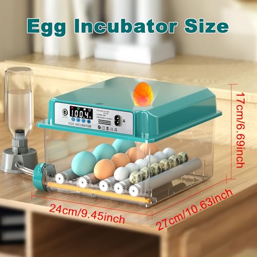 16 Eggs Incubators for Hatching Eggs, Egg Incubator with Automatic Egg Turning and Temperature Control, Chicken Egg Incubators with Egg Candler for Duck Goose Pigeon Quail - size: 16 Egg